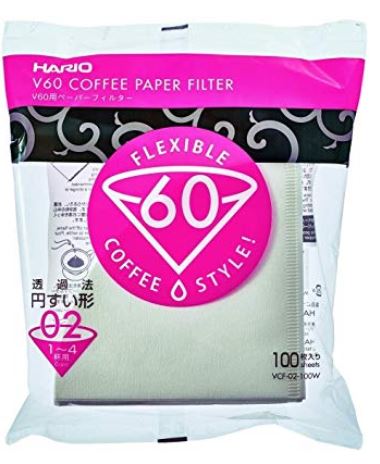 Hario White 02 Paper Filters 100 Count