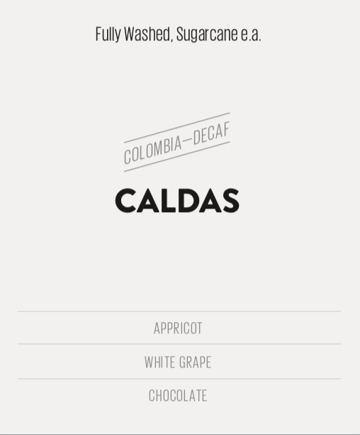 Caldas Colombia Decaf